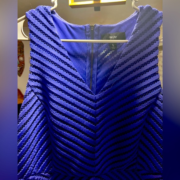 MASSIMO, Royal Blue, Sleeveless, V-Neck, Mid-Thigh Dress, Women’s Size L. - Picture 3 of 8